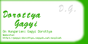 dorottya gagyi business card